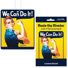 ROSIE the RIVETER Air Freshener • We Can Do It  Fresh Lemon Scent Car Accessory picture