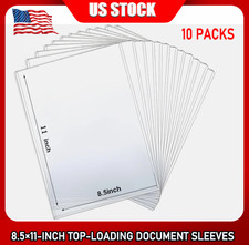 10-Pack 8.5×11-Inch Top-Loading Document Sleeves, Rigid Protective Case US STOCK picture
