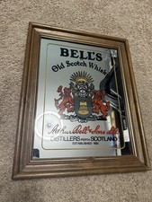 Bells Old Scotch Whisky Vintage Advertising Pub Bar Mirror Sign Breweriana picture