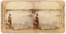 NEW YORK STEREOVIEW - Niagara Falls - American Falls - Whiting View Co c1900 picture