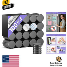 100Pcs Strong Magnets with Adhesive Backing, 0.7 * 0.12 inch Small Round Magnets picture