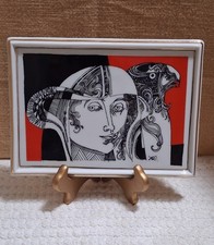 Endre Szász Art Hollohaza Porcelain Wall Plaque  21k Gold-Plated  2000 Hungary picture