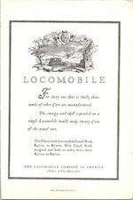 * Antique 1917 Ad Locomobile Company Of America Fine Motor Cars picture
