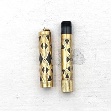 VTG Waterman 0552 1/2V Ring Top Fountain Pen Gold Filled Filigree Cap & Barrel picture