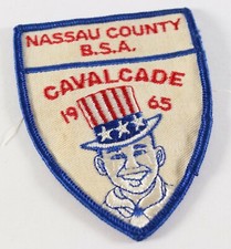 Vintage 1965 Nassau County Cavalcade Twill Boy Scouts America BSA Camp Patch picture