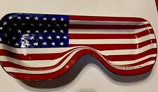 Kelvin Chen USA Flag trinket  glasses tray enameled year 2001 number 4707 picture