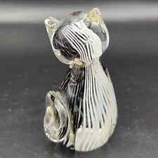 Art glass Murano style blown glass kitty paperweight figurine picture