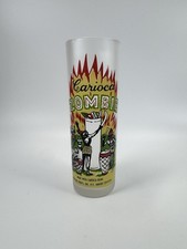 Rare vintage 1940’s Carioca Rum zombie highball glass tiki barware advertising picture