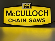 Extra Large Lighted McCulloch chainsaw sign picture