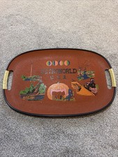Vintage Astroworld USA Amusement Park Wood Tray Houston Texas (F1) picture