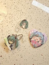 Hatsune Miku W. Negi Vocaloid Mini Lot Kawaii Rare Phone Charms☃️🎶📲 +Pin picture