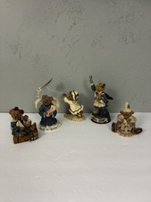 Boyds Bears & Friends Figurines Mix Vintage Lot of 5 Bearstone Angel Birthday picture