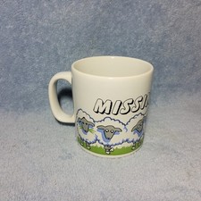 Vintage Missing Ewe Sheep Humor Coffee Mug Tea Cup Ceramic Made in England picture