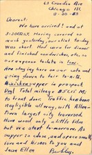1933 Chicago Road Trip Postcard 851 Miles to Allentown PA 1ct Jefferson Stamp picture