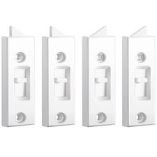 Honoson 4 Pcs Window Latch Locks Parts Hardware Tilt White picture