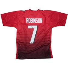 Bijan Robinson Autographed Atlanta (Red #7) Custom Jersey - BAS Witness picture