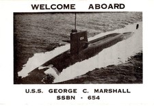 USS George C. Marshall SSBN 654 Welcome Aboard pamphlet picture