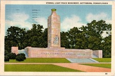 Vintage Postcard 1950 Eternal Light Peace Monument, Gettysburg, Pennsylvania picture