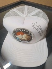 Signed FRED HAISE Apollo 13 Hat. NASA PATCH TRUCKER STYLE CAP (FRAMED) picture