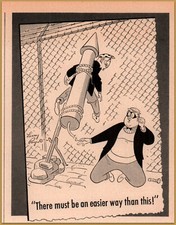 1947 a U-S-S Cyclone Fence Reynolds Comic Art Burglars 