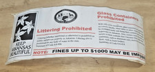 VTG 1990's KEEP ARKANSAS BEAUTIFUL LITTERING GLASS BOTTLES GAME and Fish DECAL picture