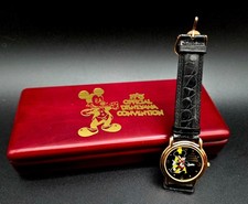 DISNEY Watch 1995 Disneyana Convention Neat & Pretty Mickey Wood Case LE 1479/3K picture