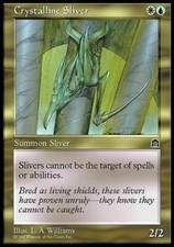Crystalline Sliver ~ Stronghold [ HEAVILY PLAYED ] [ Magic MTG ] picture