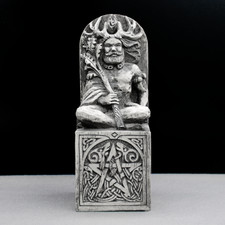 Cernunnos Statue Pagan Wiccan Horned God Altar Decor 8