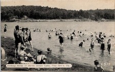 Beach, Bathing Scene from Sweet Arrow Lake, Pine Grove PA Vintage Postcard Z68 picture