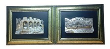 Vintage Norwegian Silver Relief Wall Art Set P. Børke Skibladner + Ruins picture