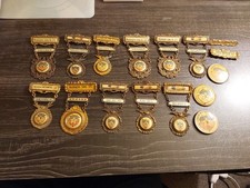 11 Patriotic Order Sons Of America P.O.S. of A. Badge Medal Lot + Extras picture