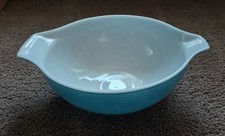 Pyrex #444 Cinderella Mixing Bowl 4 Qt Turquoise Blue 1960s Vintage  picture