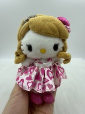 Vintage Hello Kitty Momoka Eri Collaboration Celebrity Mascot Plush Doll Charm picture