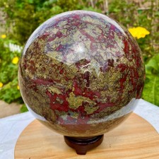 20.2LB  Natural Dragonblood Stone Quartz Ball Crystal Sphere Meditation Healing picture