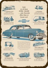 1949 CHEVROLET STYLELINE Deluxe Car Vintage-Look DECORATIVE REPLICA METAL SIGN picture