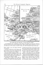 Antique 1948 Map of Alaska - Vintage National Geographic Wall Art picture