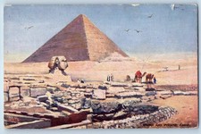 c1910's Sphinx And Pyramid Cairo Egypt Oilette Tuck Unposted Antique Postcard picture