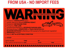 Easykart Labels 50 Parking Violation Notice Tow Stickers for Car Vehicle Private picture