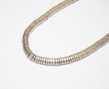 Vintage NAVAJO Sterling Silver Heishi Style Necklace picture