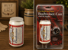 Vintage Budweiser Can AM FM Radio In Package Breweriana-New Old Stock picture