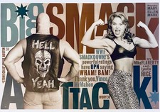 Vtg WWF Big Smack Attack 1999 2 Page Spread Stone Cold Steve Austin Ivory Print picture
