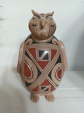 Mata Ortiz Owl Figurine by Lourdes Villalba Handmade Tradition Folk Art picture