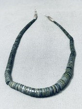 BREATHTAKING VINTAGE NATIVE AMERICAN SANTO DOMINGO STERLING SILVER NECKLACE picture