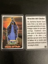Santa Muerte - Oracion  Del Chofer- Drivers  Holy Death -Prayer Card - Laminated picture