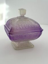 Vintage Lilac Purple Footed Pedestal Candy Dish likely Indiana Depression Glass  picture