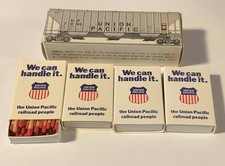 Vintage RAILROAD Memorabilia Union Pacific RR Match Sticks Boxes in Box picture