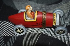 Limoges trinket box peint main race car picture