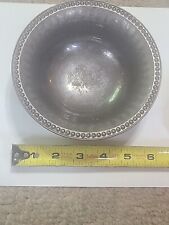 Old Vtg Decorative RWP THE WILTON CO 6' Decorative Dish Bowl Pewter picture