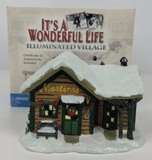 Enesco It's A Wonderful Life Illuminated Village Series I Martini's Bar No Sign picture
