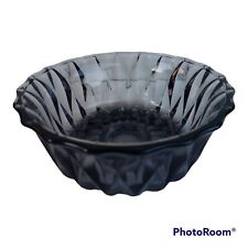 Crystal Smoked Glass Serving Bowl Candy Dish 6